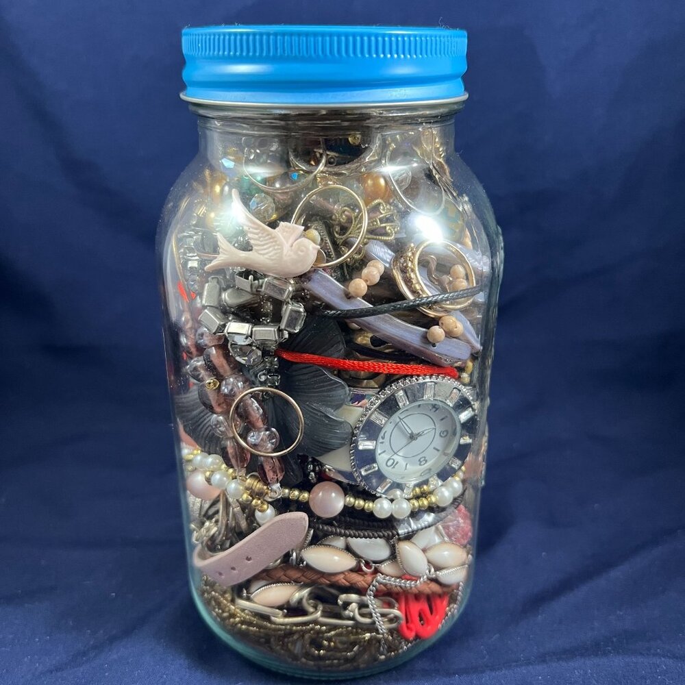 Mixed Craft Jewelry Lot 2+ lbs For Projects & Repurposing - Jar Not Included - Picture 2 of 4